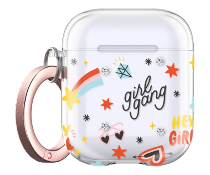 Etui na słuchawki KeyBudz Elevate Swarovski do AirPods 1/2 girl power theme